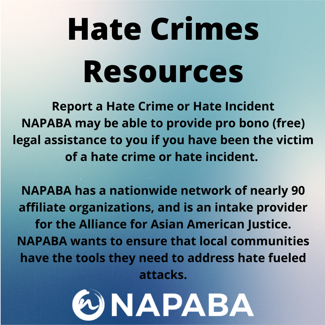 Hate Crimes Resources flyer